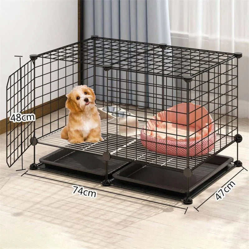 Simple Iron Indoor Dog House – Creative Pet Fence & Kennel Cage