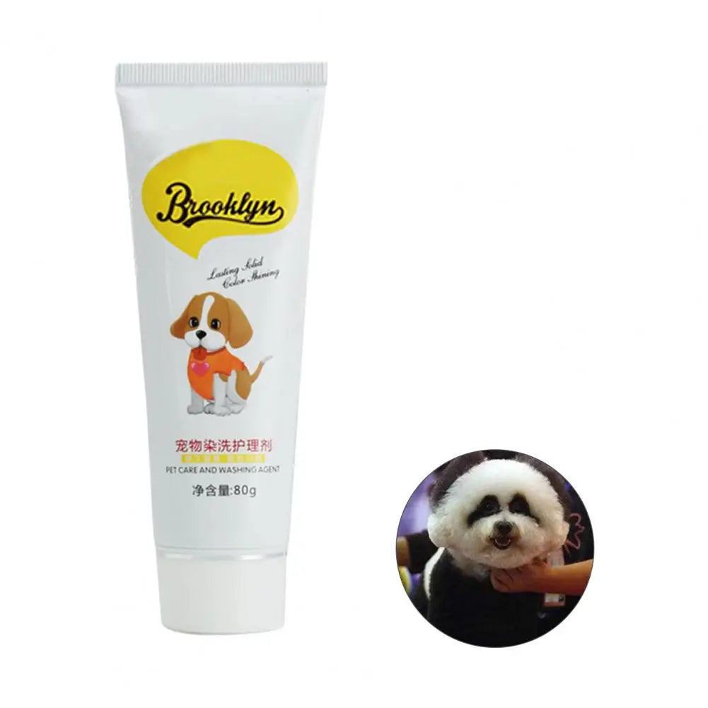 80g ペット 犬 猫 ヘアカラー DIY 染料 半永久的 染料クリーム 色褪せない カラフルな犬の毛を明るく染める染料顔料
