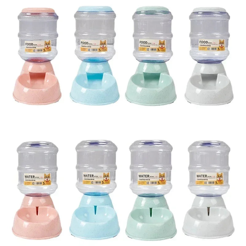 狗狗自動餵食器塑膠水瓶貓碗餵飲水器狗狗飲水器寵物餵食碗寵物用品