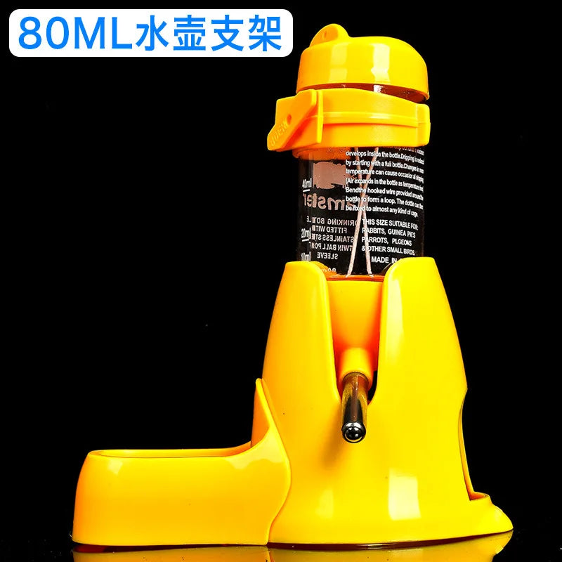倉鼠玩具餵水器小動物自動分配器水瓶碗盤帶食物容器適用於豚鼠鼠