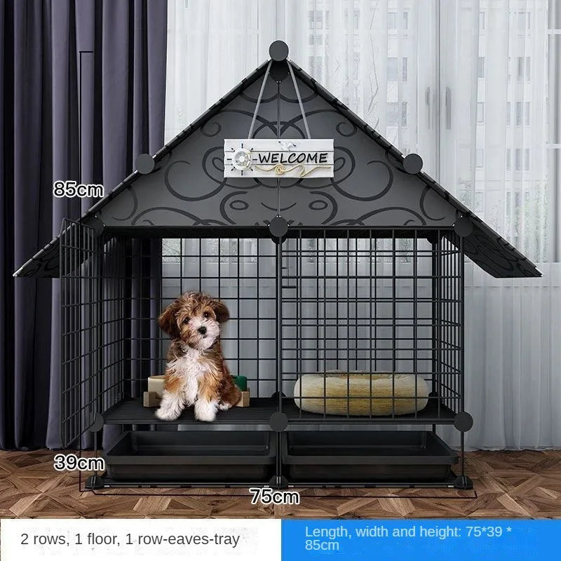 Simple Iron Indoor Dog House – Creative Pet Fence & Kennel Cage