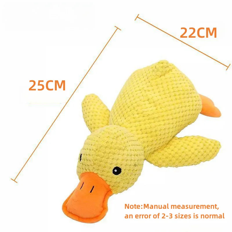 Dog Plush Sound Toys Yellow Duck Puppy Squeaky Interactive Stuffed Toy Bite Chewing Rattle Pet Supplies For Indestructible Dogs