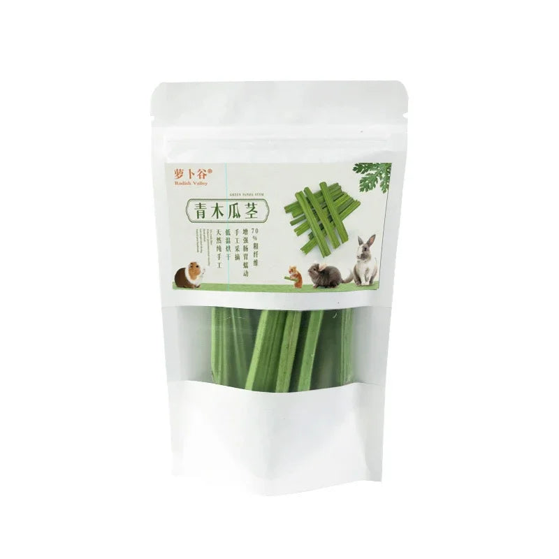 20克兔木瓜乾臼齒零食倉鼠龍貓兔鸚鵡鼠豚鼠食物清潔牙齒零食磨牙咀嚼玩具