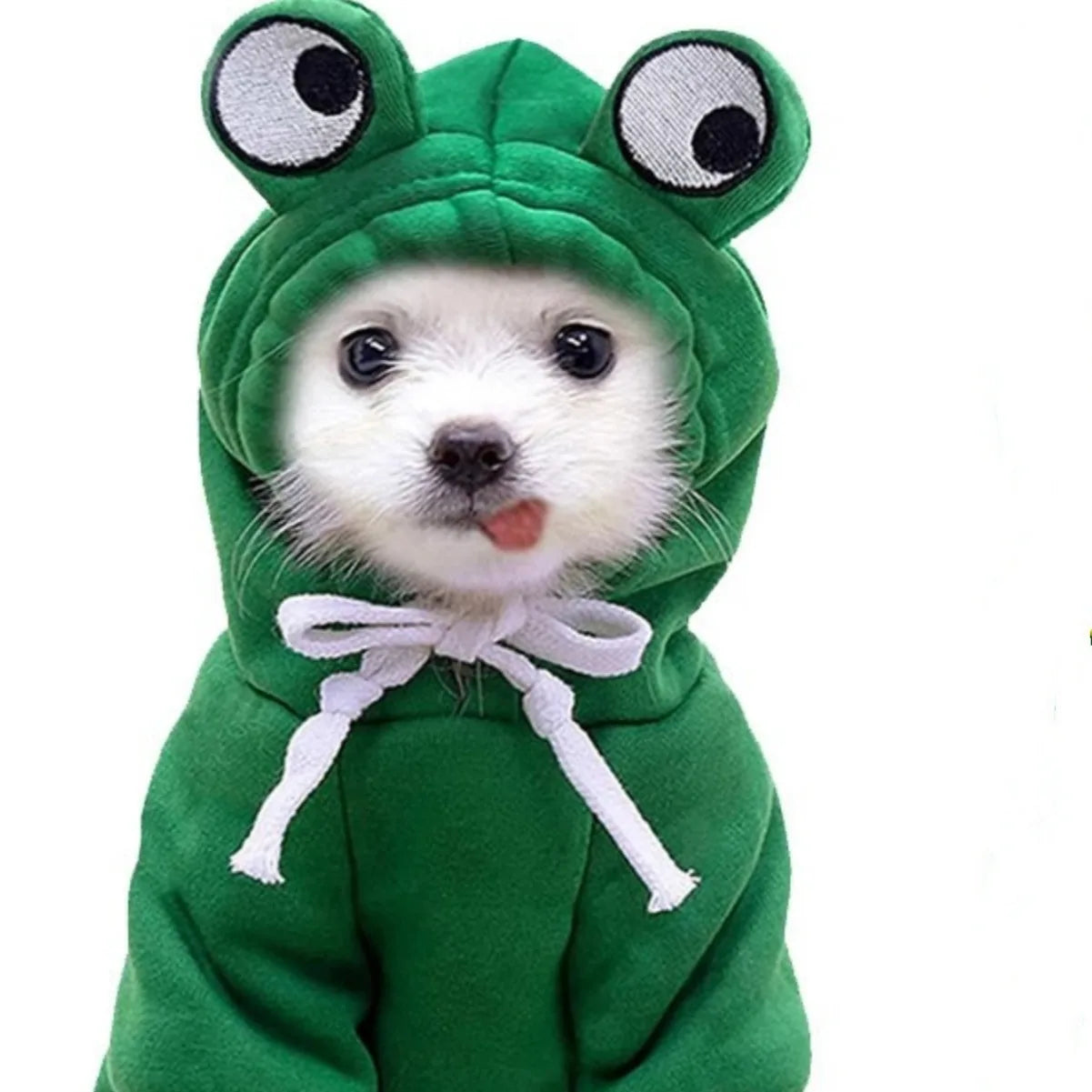Adorable Green Frog Dog Sweater Dog Coats Pet Clothes Pet Hooded Sweatshirt Pet Halloween Cosplay 1pc