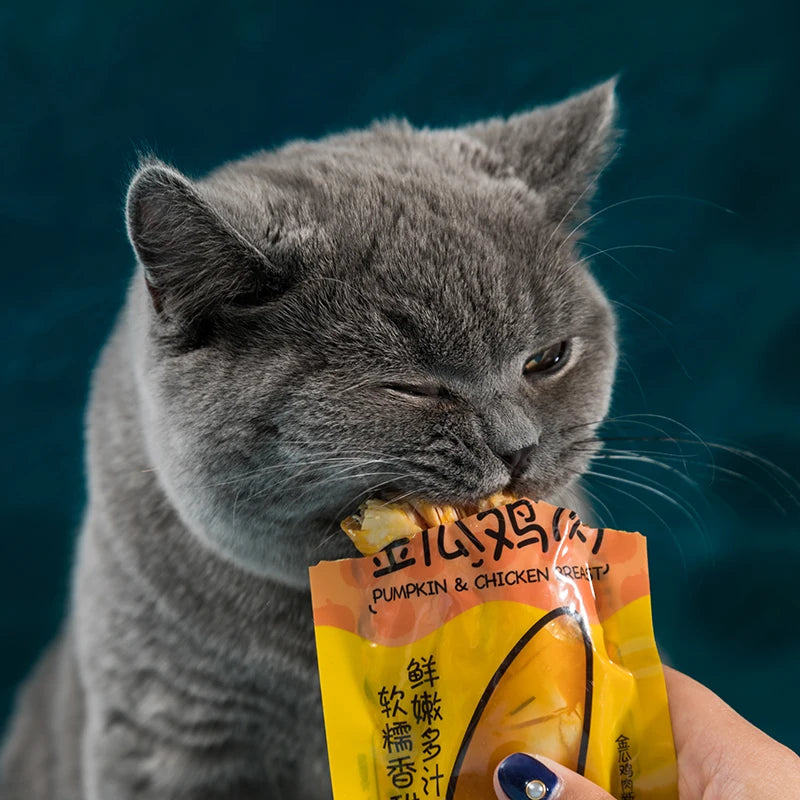 ペットスナックウェットフードゆで鶏胸肉とカボチャ猫と犬に最適栄養価の高いミックスフードと補助食品