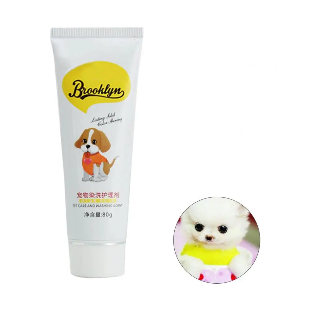 80g ペット 犬 猫 ヘアカラー DIY 染料 半永久的 染料クリーム 色褪せない カラフルな犬の毛を明るく染める染料顔料
