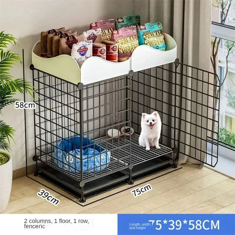 Simple Iron Indoor Dog House – Creative Pet Fence & Kennel Cage