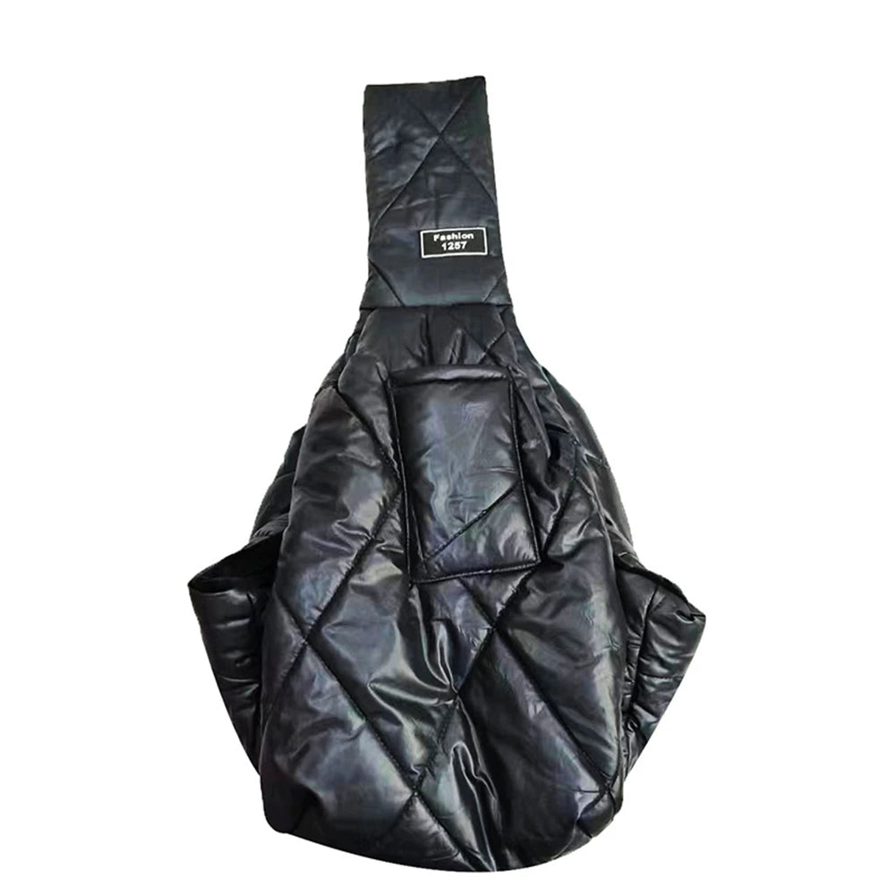 快適な犬猫用バッグ 冬用 暖かい ペット 犬用キャリーバッグ アウトドア 旅行用 チェストバッグ スリングハンドバッグ 子犬用 シングルショルダーバッグ