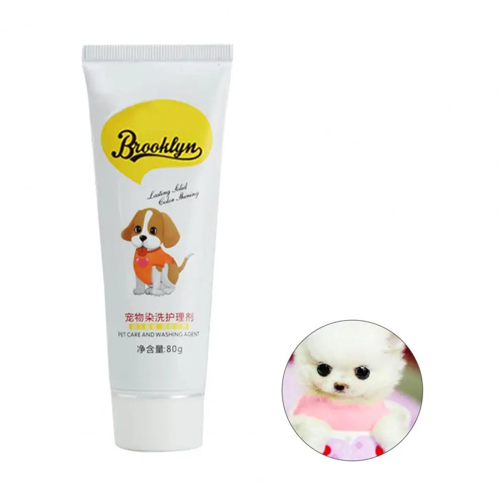 80g ペット 犬 猫 ヘアカラー DIY 染料 半永久的 染料クリーム 色褪せない カラフルな犬の毛を明るく染める染料顔料
