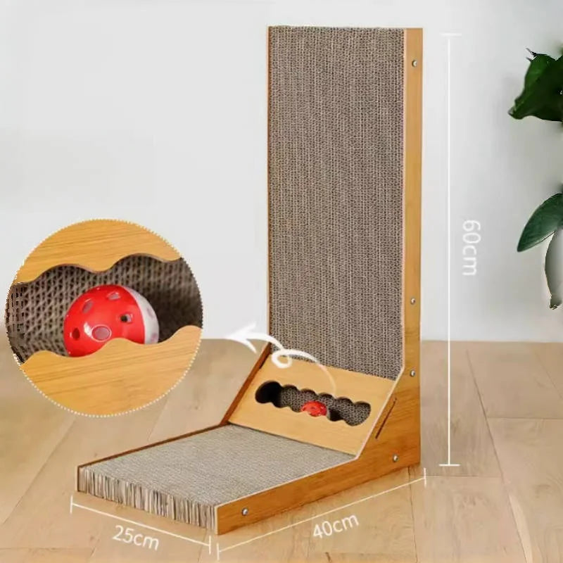 猫の爪とぎポスト 猫の爪とぎボード 木製 耐摩耗性 傷防止 ポスト家具 トレーニング 研磨爪おもちゃ
