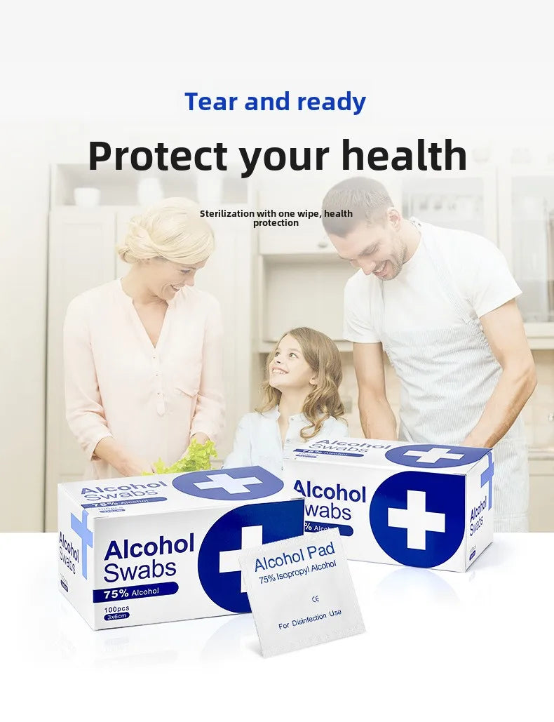 Disposable Alcohol Cotton Pads for Phone Screen Cleaning Wound Disinfection Sanitizing Wipes Portable Convenient Care