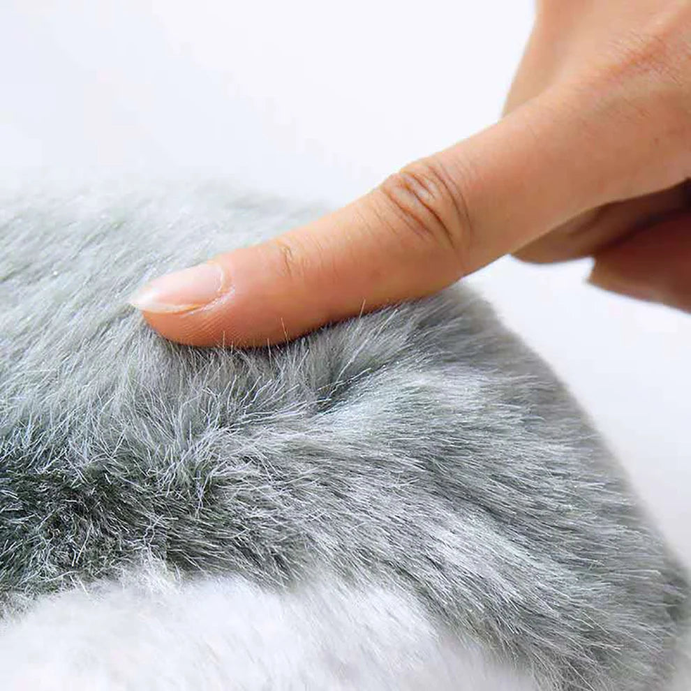 汽車儀錶板擺飾裝飾可愛模擬毛絨貓狗玩具汽車內裝兒童禮物汽車用品