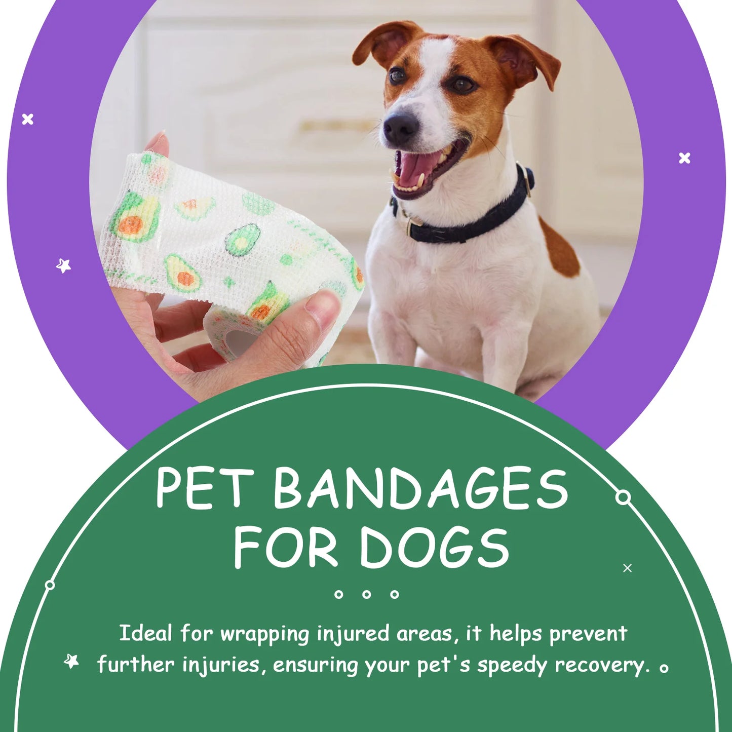 Pet Bandage Cat Care Dog Wraps Walk The Animal Non-woven Fabric for Dogs Paw Bandages