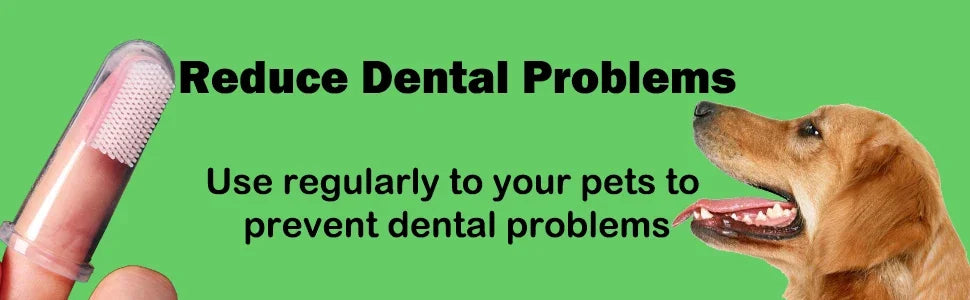 Silicone Pet Finger Toothbrush for Dogs & Cats Teeth Care