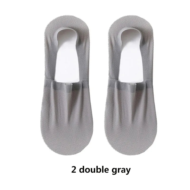 2/5Pair Lot Men Boat Socks Fashion Summer Thin Invisible Sock Breathable Soft Casual Sox High Quality Elastic Mesh Sokken Meias