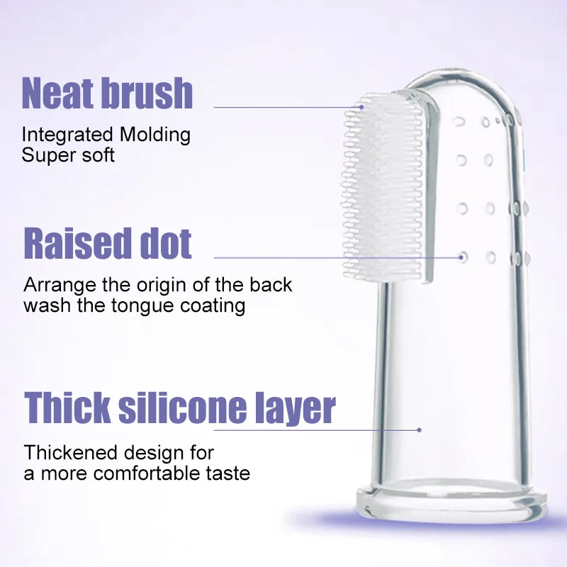 Silicone Pet Finger Toothbrush for Dogs & Cats Teeth Care
