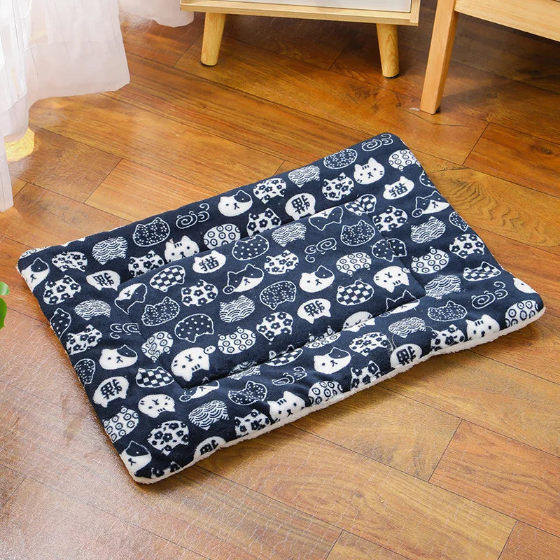 Flannel Pet Sleeping Mat for Dogs & Cats - Pet Cushion