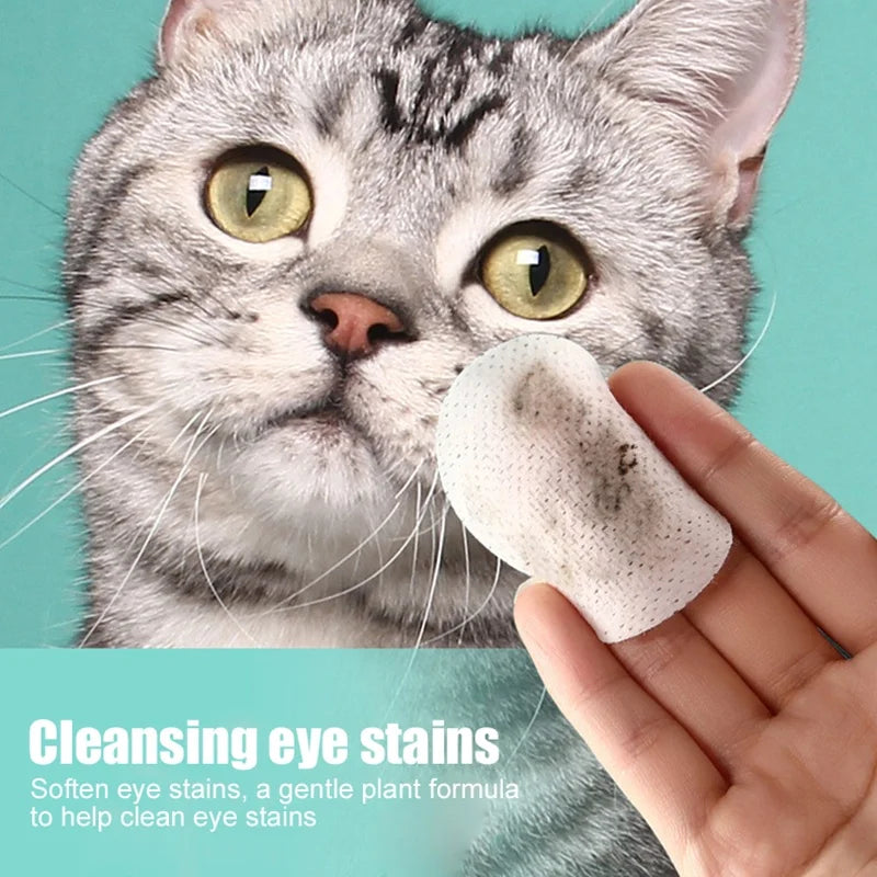 Pet Eye Wipes for Cats & Dogs – Tear-Free Wet Cleaning Wipes (130pcs)