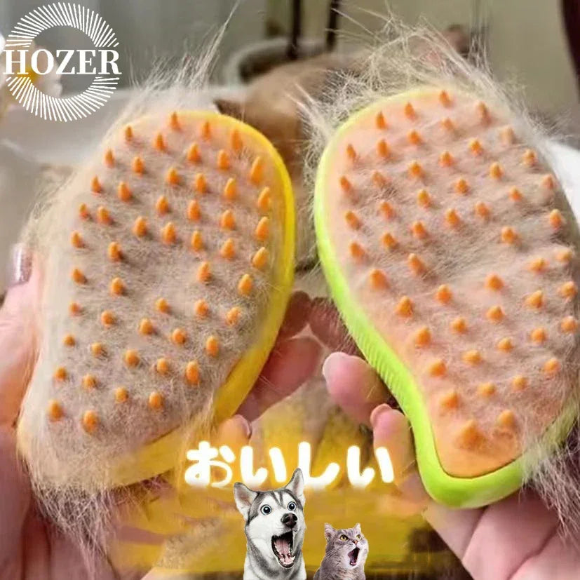 貓狗蒸氣刷蒸氣刷電動噴霧器用於按摩寵物美容工具脫毛三合一電動噴霧按摩梳