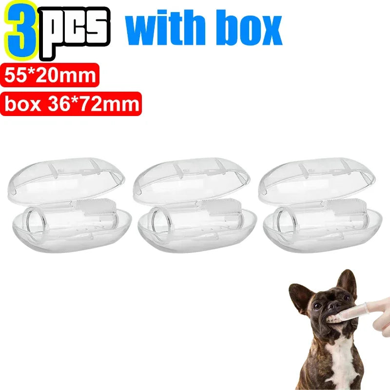 Silicone Pet Finger Toothbrush for Dogs & Cats Teeth Care
