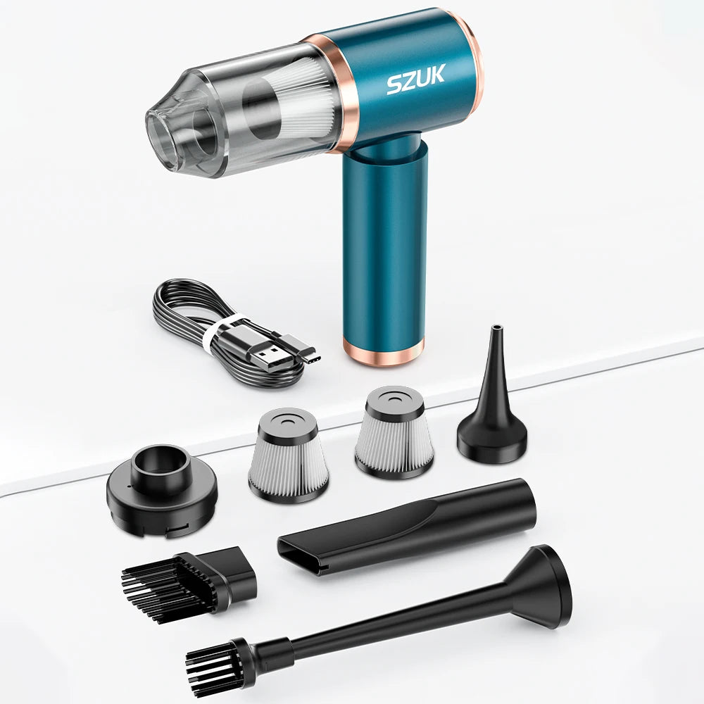 SZUK 車用吸塵器強吸力無線便攜式清潔機手持式迷你吸塵器適用於汽車家用和鍵盤