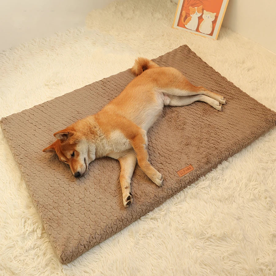 短毛絨可拆式可洗寵物床,高彈性防塌陷狗床,適合中小型犬和貓