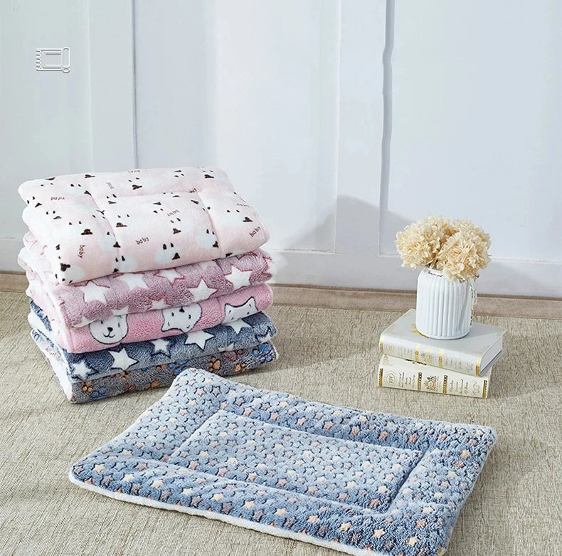 Flannel Pet Sleeping Mat for Dogs & Cats - Pet Cushion