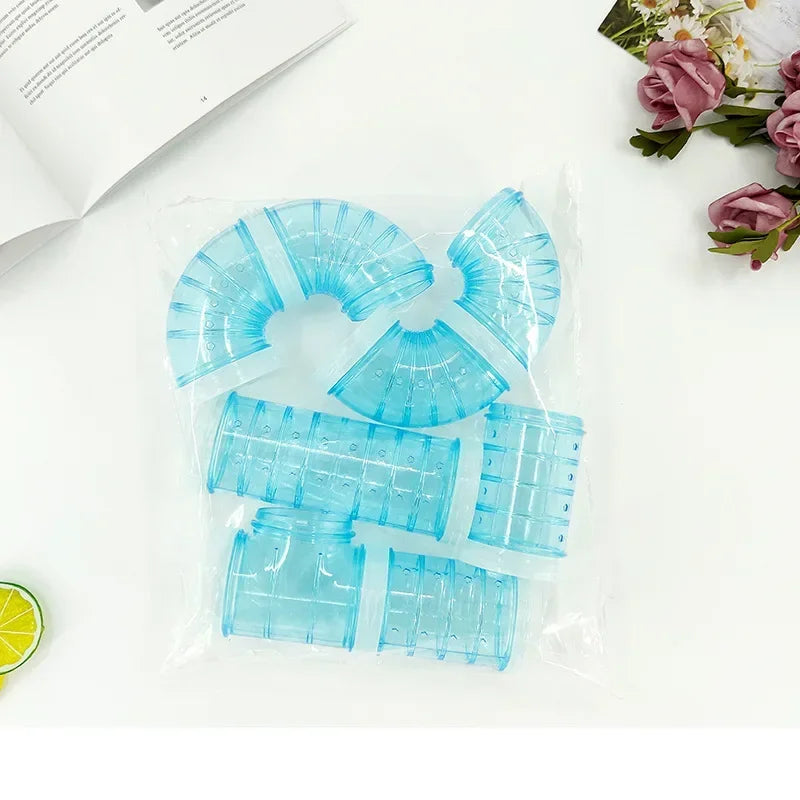 倉鼠玩具迷宮DIY改造籠子外置管隧道套裝運動U管倉鼠配件管道龍貓用品