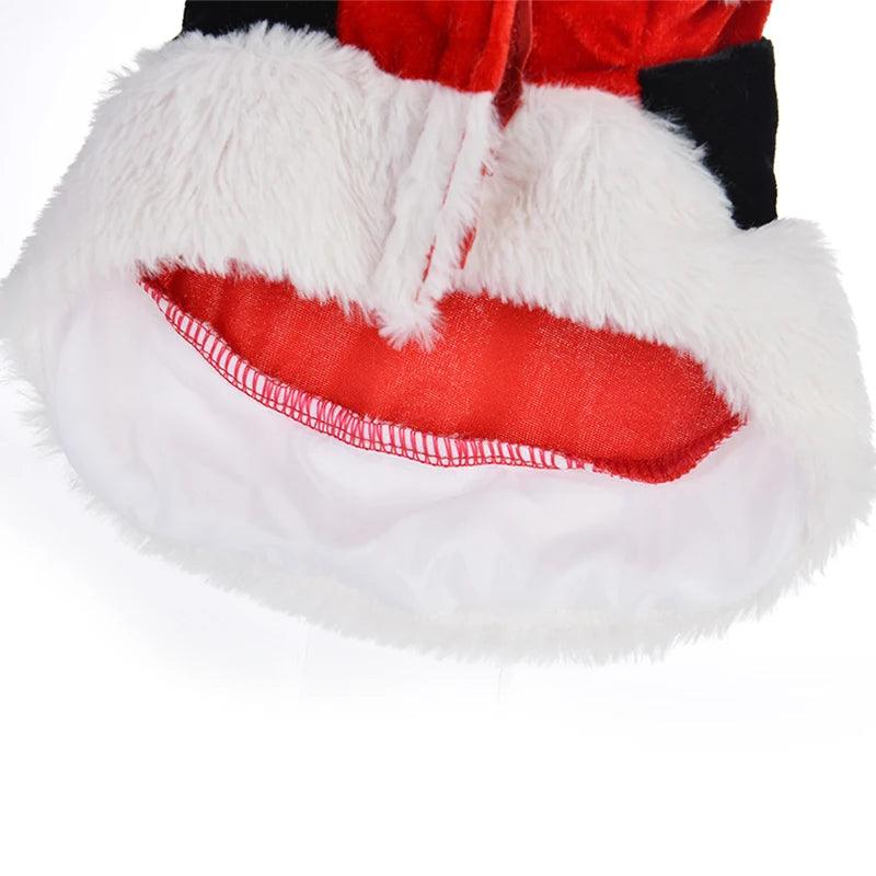 Santa Christmas Costume for Small Dogs & Cats – Winter Hooded Coat, Chihuahua & Yorkie Outfit