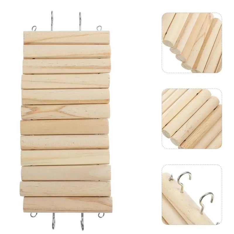 梯子圍欄小寵物籠子裝飾攀爬玩具倉鼠配件遊樂場鳥玩具二合一籠子梯子圍欄寵物用品