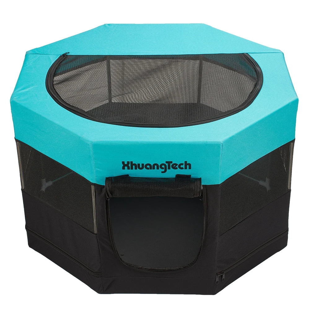 堅固狗窩大型犬貓圍欄寵物圍欄室內圍欄籠小貓豬兔籠八角形金屬網屋