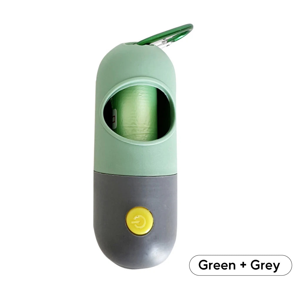 LED燈狗屎袋分配器可降解垃圾袋戶外便攜式寵物垃圾袋狗貓清潔用品配件