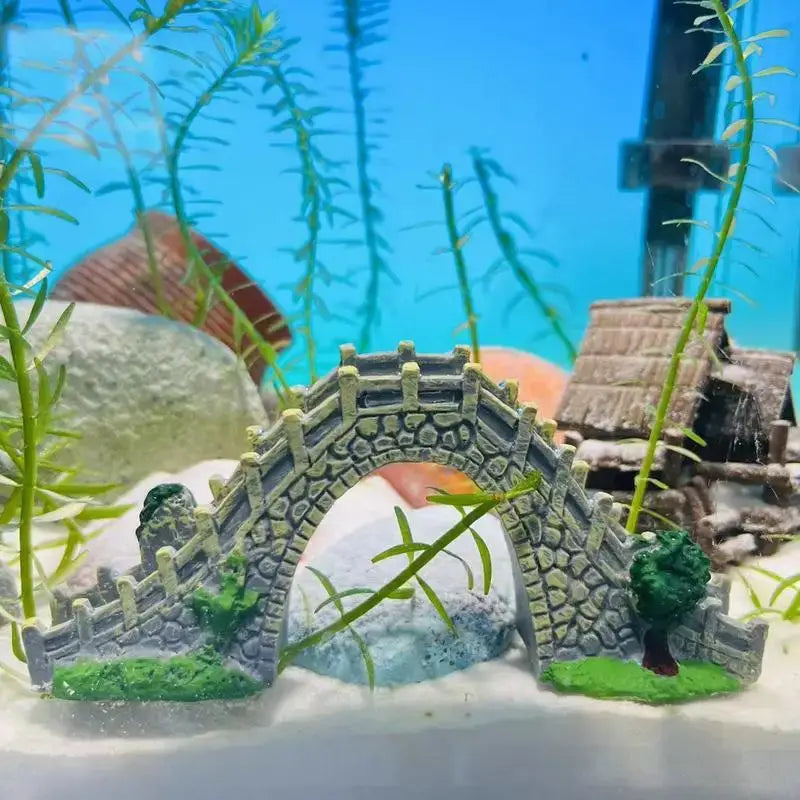 假魚缸水橋裝飾 PVC人造橋裝飾 無毒裝飾物 水族箱配件