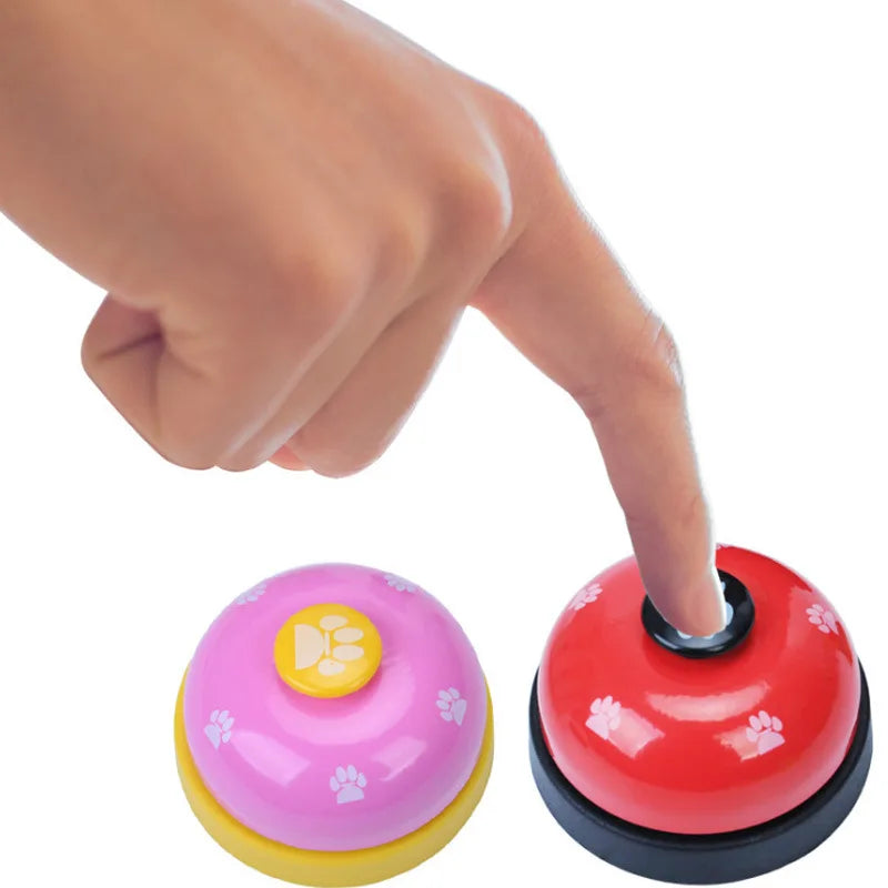 Pet Toys Bell for Dogs Cat Training Interactive Toy Called Dinner Small Bells Footprint Ring Trainer Feeding Reminder For Teddy