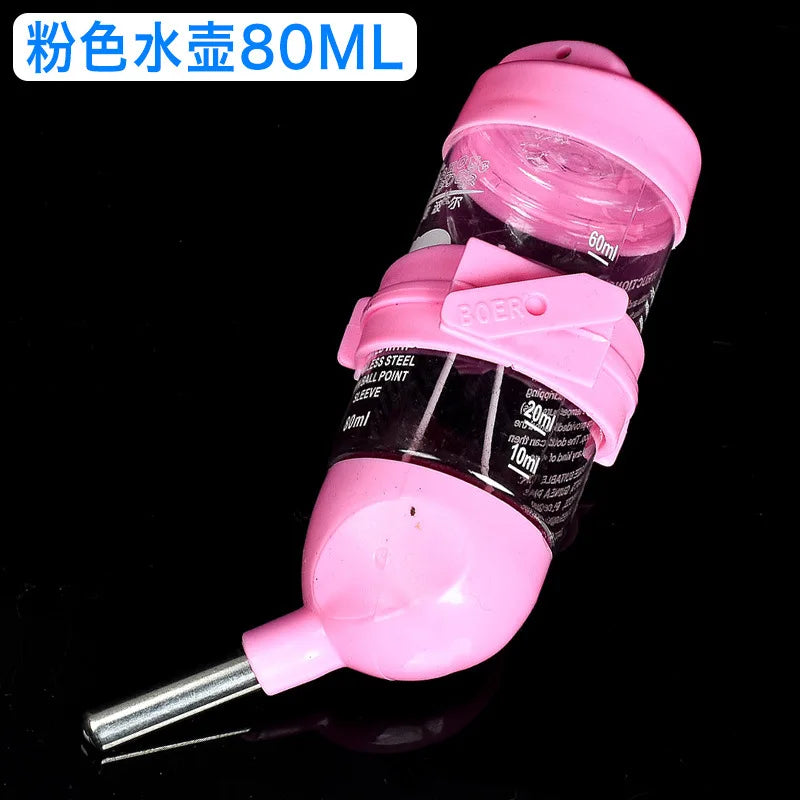 倉鼠玩具餵水器小動物自動分配器水瓶碗盤帶食物容器適用於豚鼠鼠