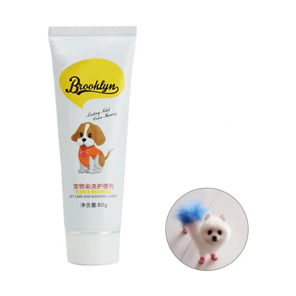 80g ペット 犬 猫 ヘアカラー DIY 染料 半永久的 染料クリーム 色褪せない カラフルな犬の毛を明るく染める染料顔料