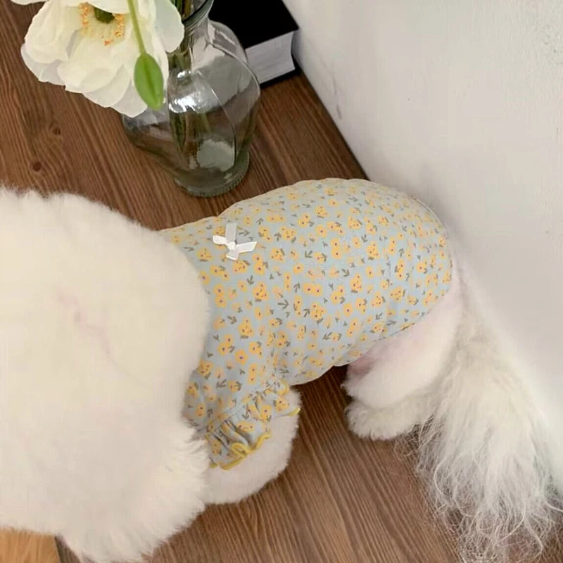 Floral Dog Vest for Summer – Cute Puppy Shirt for Girls