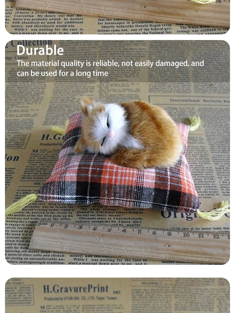 仿真貓玩具擺飾仿真動物花貓佈藝靠墊貓咪午睡貓咪桌上公仔擺飾