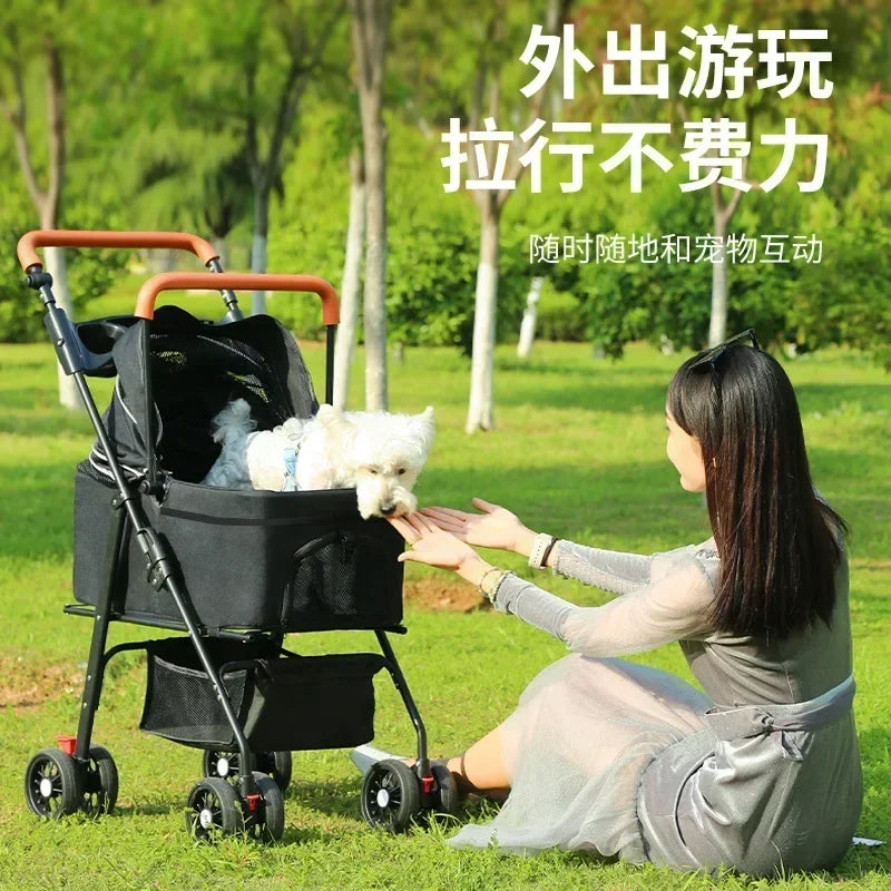 寵物推車狗貓大型犬小型犬外出寵物推車戶外旅行輕便可折疊