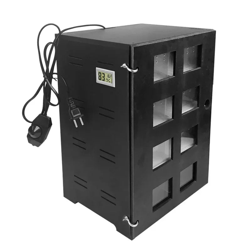 Pet Reptiles Acrylic Feeding Box 4 Layers Breeding Tank Insect Spider Turtle Cage with Heating Pad and Thermometer for Amphibian