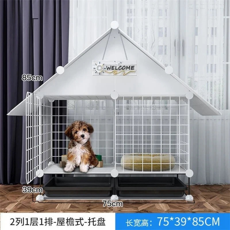 Simple Iron Indoor Dog House – Creative Pet Fence & Kennel Cage