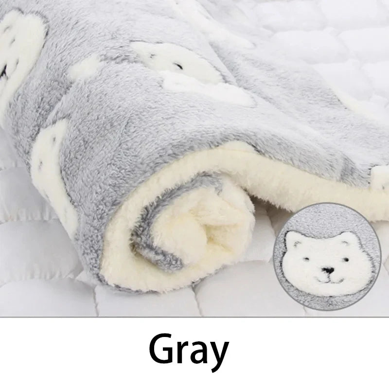 Flannel Pet Sleeping Mat for Dogs & Cats - Pet Cushion