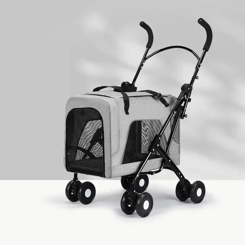 便攜式折疊戶外狗推車寵物貓推車寵物籠適用於大中型犬