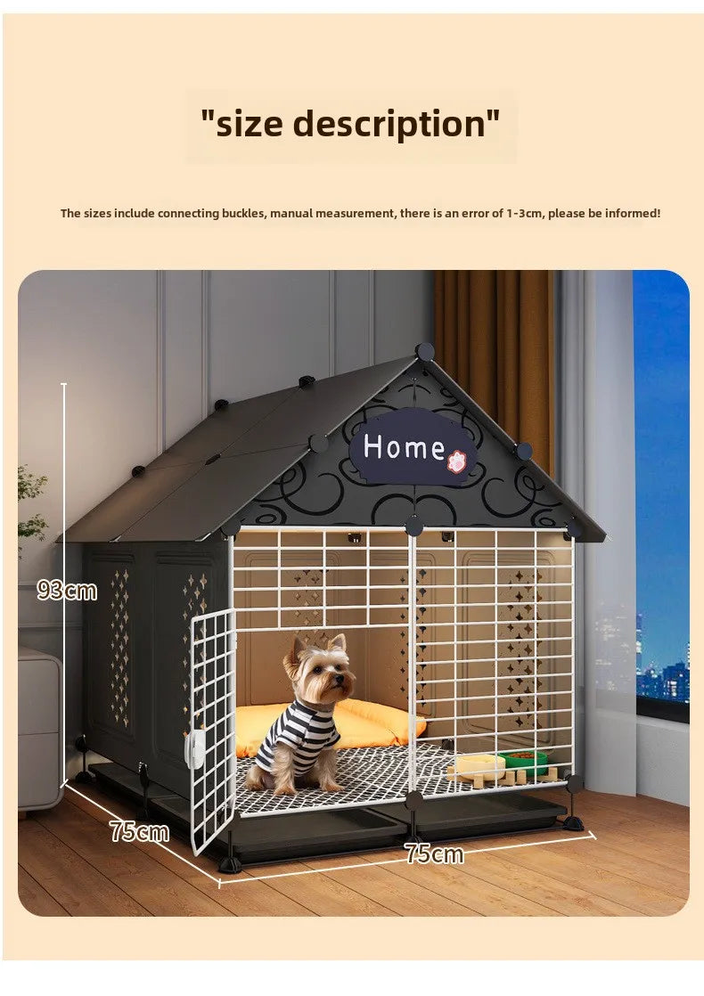 Dog cage Small and medium-sized dog Teddy Bigbear Indoor dedicated one room one bathroom kennel with toilet integrated pet cage
