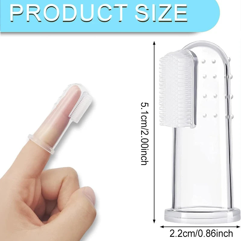 Silicone Pet Finger Toothbrush for Dogs & Cats Teeth Care