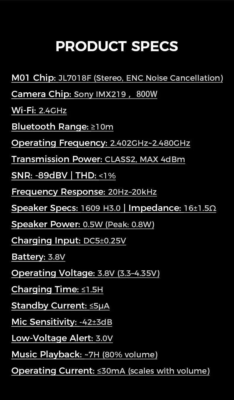 全新AI智慧專業級攝影眼鏡AI語音8MP高清視訊環繞聲音樂藍牙通話Wifi智慧眼鏡