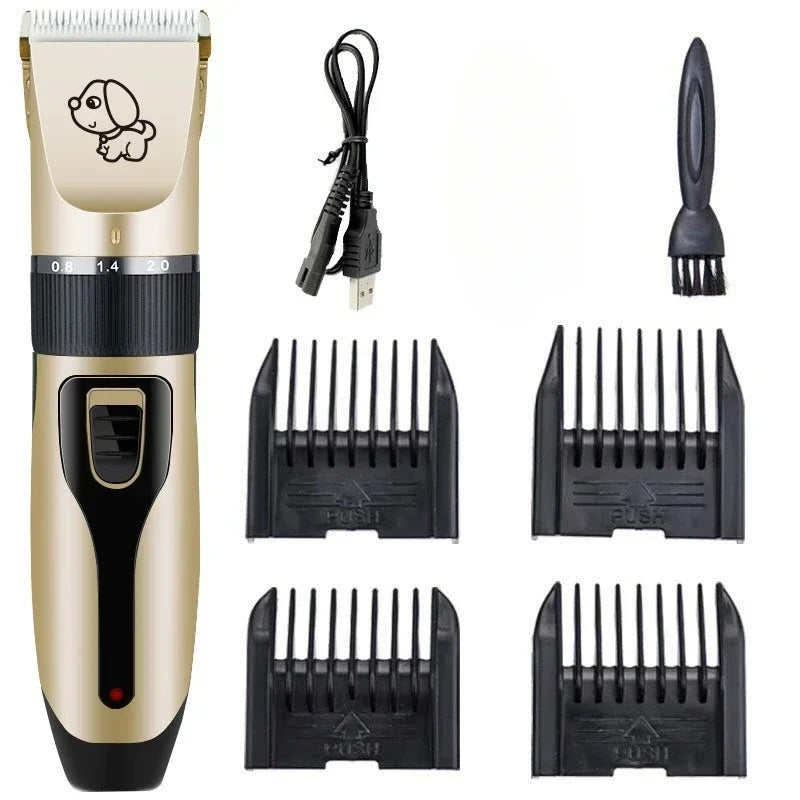Rechargeable Low-Noise Pet Hair Clipper Grooming Kit