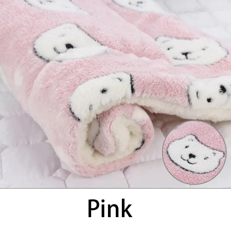 Flannel Pet Sleeping Mat for Dogs & Cats - Pet Cushion