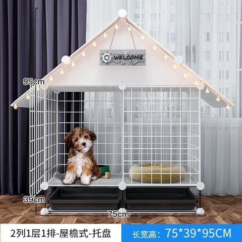 Simple Iron Indoor Dog House – Creative Pet Fence & Kennel Cage