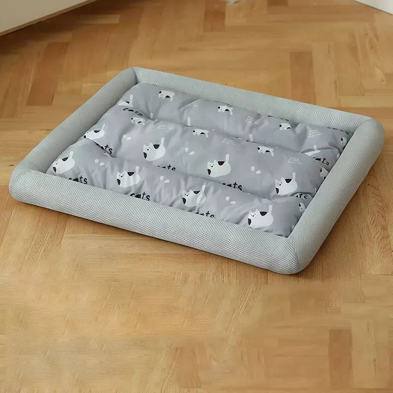 MADDEN Summer Cooling Pet Cat Bed Cushion Ice Pad Dog Sleeping Square Mat for Puppy Dogs Cats Pet Kennel Top Quality Cool Cold